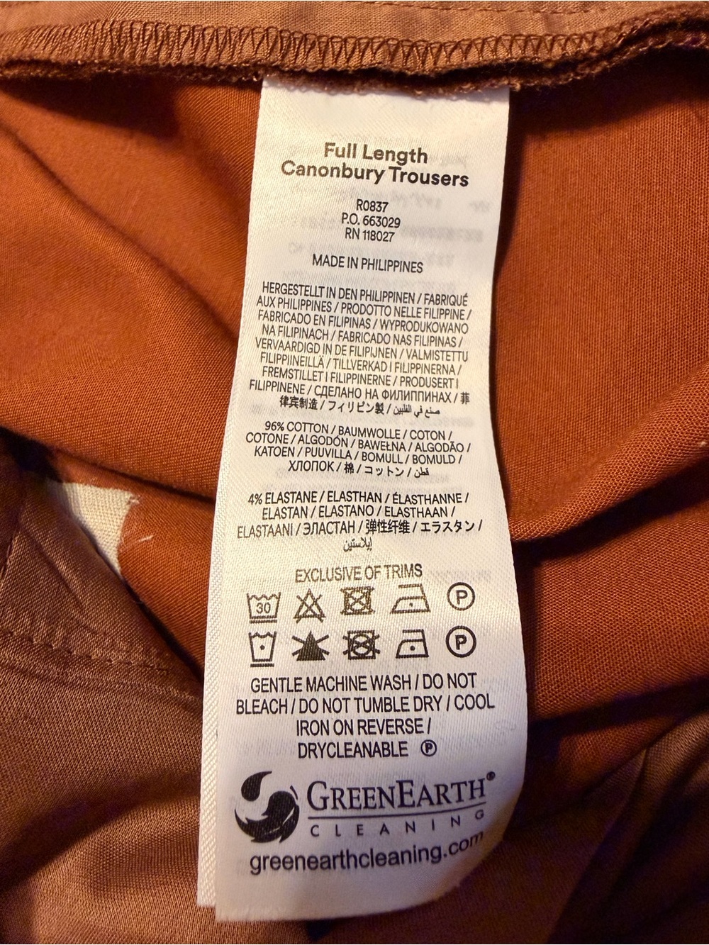 Boden NWT women’s full length Canonbury trousers Size 12. Rust brown color. NEW - Picture 13 of 13